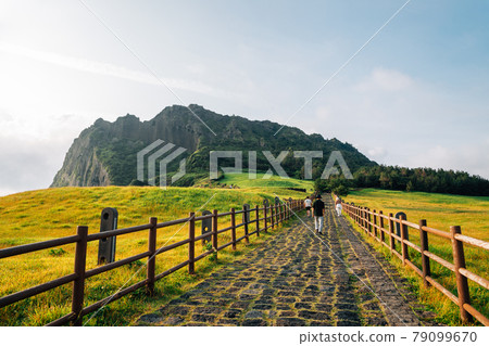Seongsan Ilchulbong Tuff Cone in Jeju Island, Korea Seongsan Ilchulbong Tuff Cone in Jeju Island, Korea 79099670