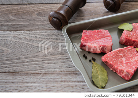 國產牛肉特寫餐具烹飪準備圖像素材 79101344