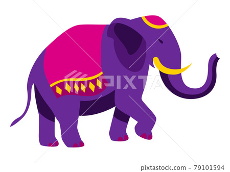 Illustration of Diwali elephant. Deepavali or dipavali festival of lights. 79101594