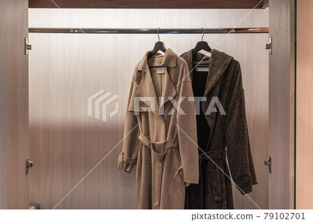 modern wardorbe with set of clothes 79102701