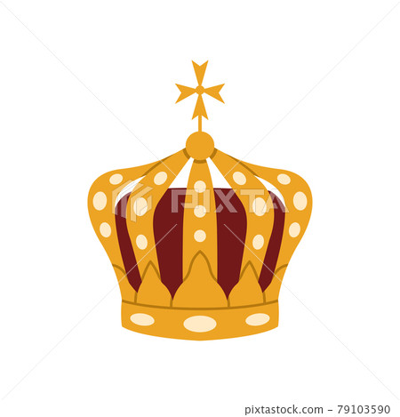 Vector illustration of a golden royal crown... - Stock Illustration ...
