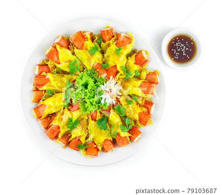 Crab Stick Wonton Chinese Dumplings fusion style 79103687