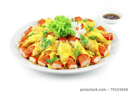 Crab Stick Wonton Chinese Dumplings fusion style 79103688