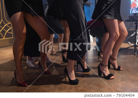 high women's black boots. beautiful female legs. high women's black boots. beautiful female legs. 79104404