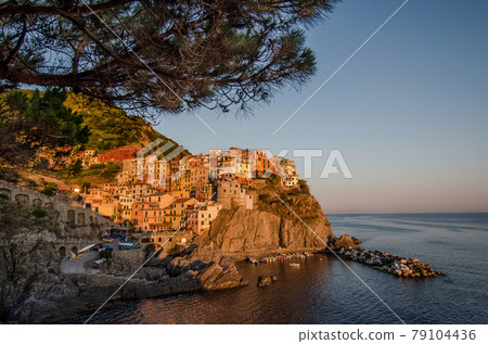 Cinque Terre - Manarola, picturesque fishermen villages in the province of La Spezia, Liguria, Italy 79104436