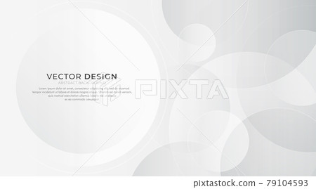 Modern minimal and clean background with circle shape. Smooth and clean subtle abstract vector design. Simple elegant silver concept. Suit for cover, poster, advertising, banner, website. Vector 79104593