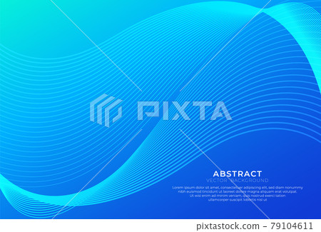 Abstract shiny bright blue wave lines... - Stock Illustration [79104611 ...