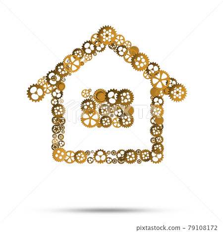 Real estate or construction idea presented by home icon on white background Real estate or construction idea presented by home icon on white background 79108172