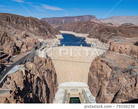 Afternoon view of the famous Hoover Dam Afternoon view of the famous Hoover Dam 79108230