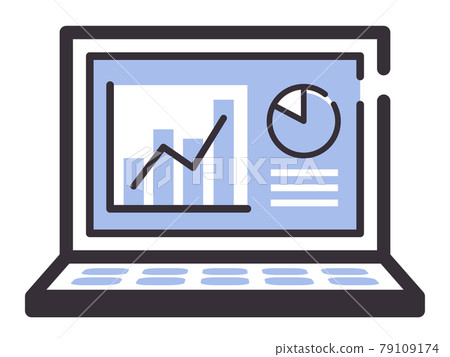Simple line computer screen illustration_graph_1 color 79109174