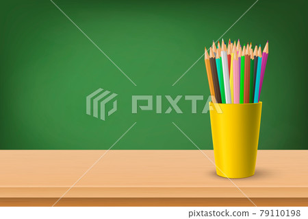 Back to School. Vector 3d Realistic Green Chalkboard, Wooden Frame and Cup with Pencils. Chalkboard Design Template, Banner. Board for Classroom, Front View Back to School. Vector 3d Realistic Green Chalkboard, Wooden Frame and Cup with Pencils. Chalkboard Design Template, Banner. Board for Classroom, Front View 79110198