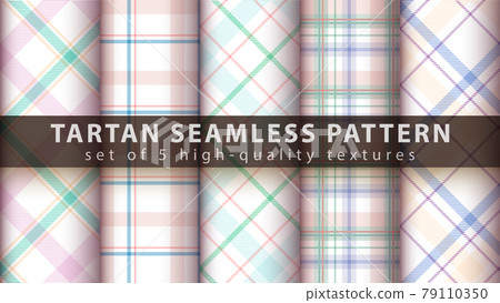 Set tartan textile seamless pattern Set tartan textile seamless pattern 79110350