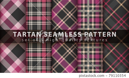 Set tartan textile seamless pattern. Set tartan textile seamless pattern. 79110354