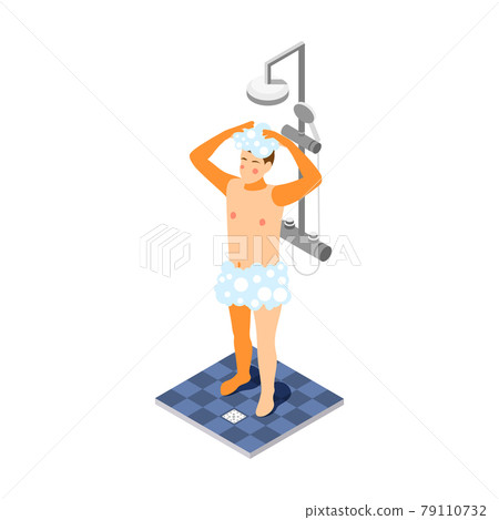 Shower Isometric Icon Shower Isometric Icon 79110732