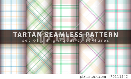 Set tartan textile seamless pattern. Set tartan textile seamless pattern. 79111342
