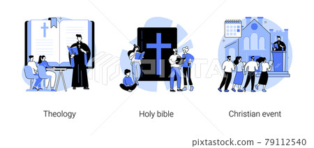 Study of god abstract concept vector illustrations. Study of god abstract concept vector illustrations. 79112540
