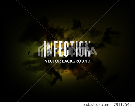 Abstract grunge background with black mud clouds and greenish glow Abstract grunge background with black mud clouds and greenish glow 79112543
