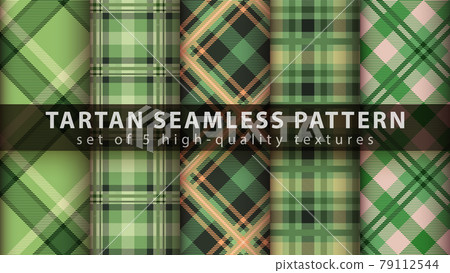 Set tartan textile seamless pattern. Set tartan textile seamless pattern. 79112544