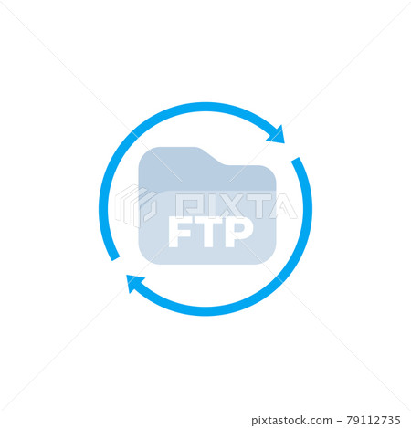 ftp icon, transfer to server ftp icon, transfer to server 79112735