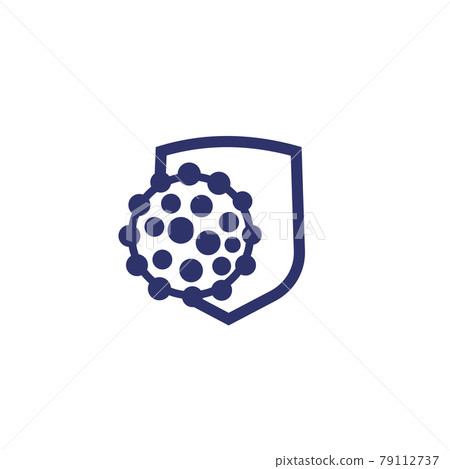 antibacterial protection, immune system icon antibacterial protection, immune system icon 79112737