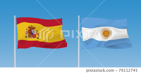 Flags of Spain and Argentina 79112745