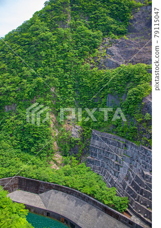 Scenery around Kawaji Dam under the dam Nikko City 79115047