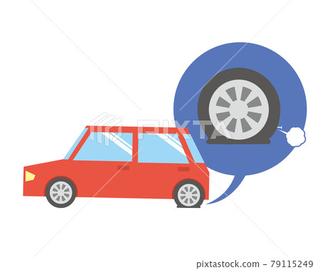 汽車輪胎漏氣故障的圖示 79115249