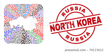 Russia North Korea Stamp and North Brabant Province Map Inverted Mosaic Russia North Korea Stamp and North Brabant Province Map Inverted Mosaic 79115612