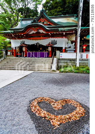Kinomiya Shrine, Atami City, Shizuoka Prefecture (main shrine and inome pattern) 79118686