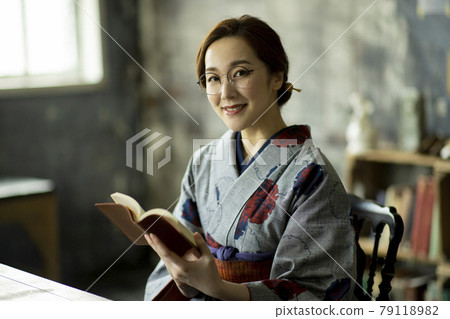 Kimono lifestyle tsumugi komon Kimono lifestyle tsumugi komon 79118982