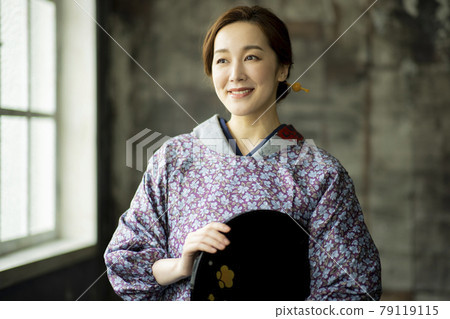 Kimono lifestyle tsumugi komon 79119115