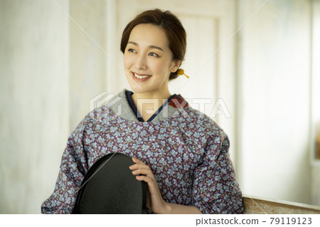 Kimono lifestyle tsumugi komon 79119123