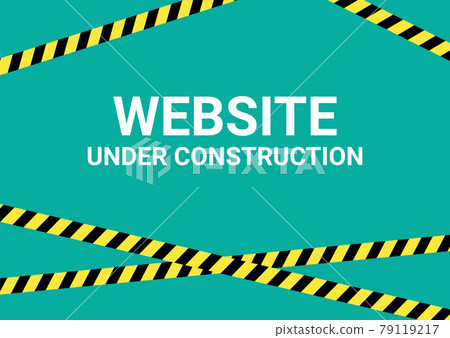 Website under construction banner sign. Warning tape website design under construction Website under construction banner sign. Warning tape website design under construction 79119217