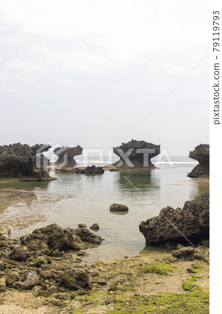鹿兒島縣衝野良部島宇治海灘的奇石 鹿兒島縣衝野良部島宇治海灘的奇石 79119793