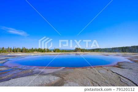 Mysterious and colorful Opal Pool. 79120112