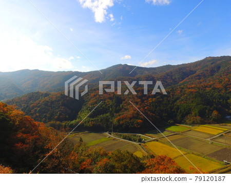 山村與無人機的鳥瞰圖(德島縣板野町) 山村與無人機的鳥瞰圖(德島縣板野町) 79120187