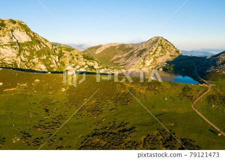 Beautiful landscape and lakes of Covadonga, Peaks of Europe Beautiful landscape and lakes of Covadonga, Peaks of Europe 79121473