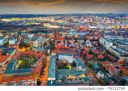 Aerial view on the city Katowice. Poland Aerial view on the city Katowice. Poland 79121799