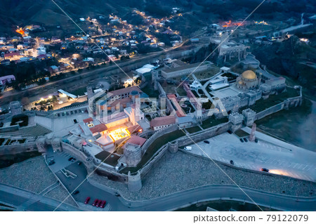 Aerial view of Rabai castle and city center in Akhaltsikhe Aerial view of Rabai castle and city center in Akhaltsikhe 79122079