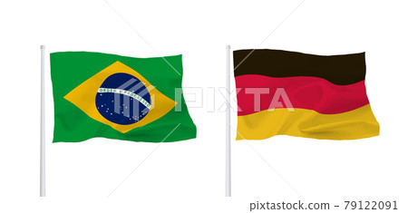 Brazilian and German flags Brazilian and German flags 79122091