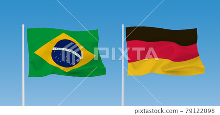 Brazilian and German flags 79122098