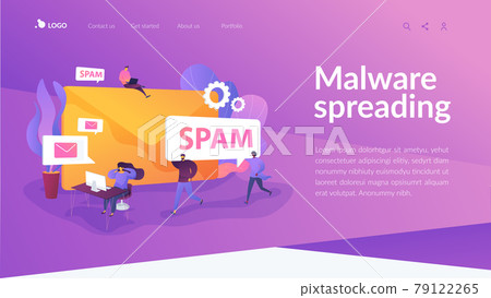 Spam landing page template. 79122265