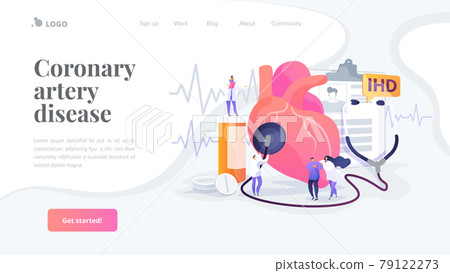 Ischemic heart disease landing page concept 79122273