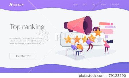 Rating landing page concept 79122290