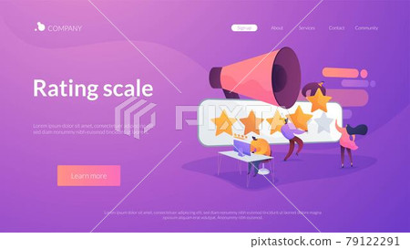 Rating landing page concept 79122291