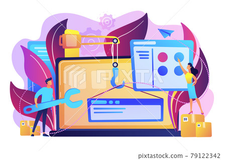 WEB development concept vector illustration WEB development concept vector illustration 79122342