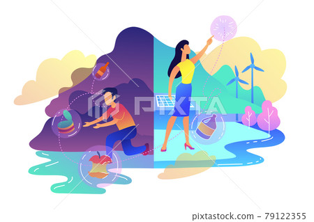 Waste-free, zero waste technology concept vector illustration. Waste-free, zero waste technology concept vector illustration. 79122355