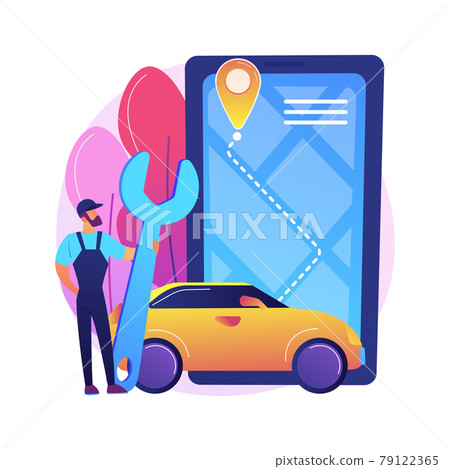 Roadside service abstract concept vector illustration. 79122365