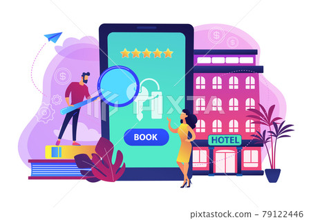 Booking hotel concept vector illustration Booking hotel concept vector illustration 79122446