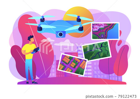 Aerial photography concept vector illustration 79122473